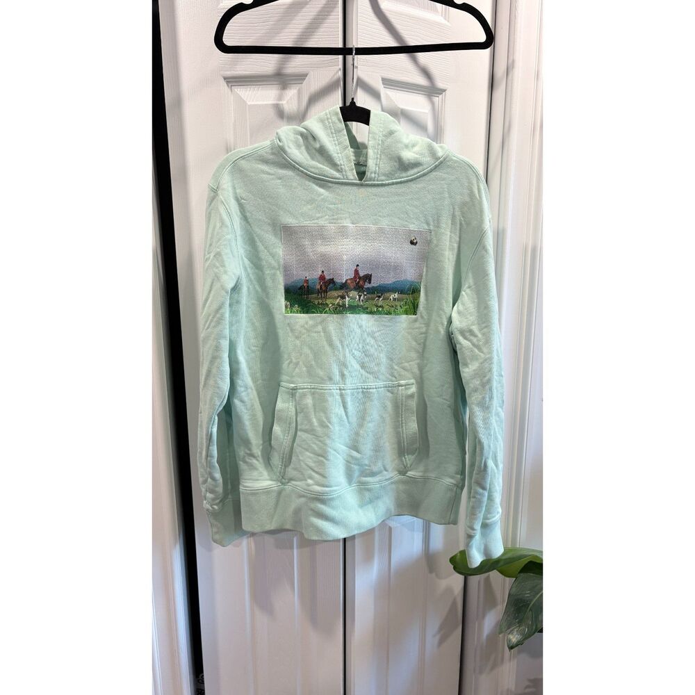 Billionaire Boys Club Horseback Dogs Western Hoodie Mint Green BBC Style